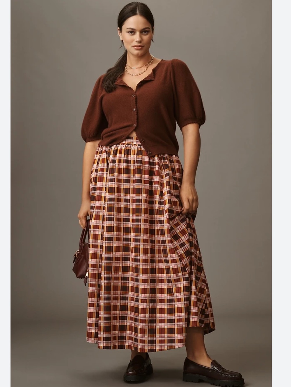 Pilcro The Jacie Poplin Printed Maxi Skirt - Size 2X - BNWT